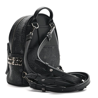 MCM Visetos Side Stud X-Mini Stark Bebe Boo Backpack Black 3 of 10