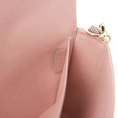Louis Vuitton Damier Azur Pochette Felicie Chain Wallet Rose Ballerine 6 of 10