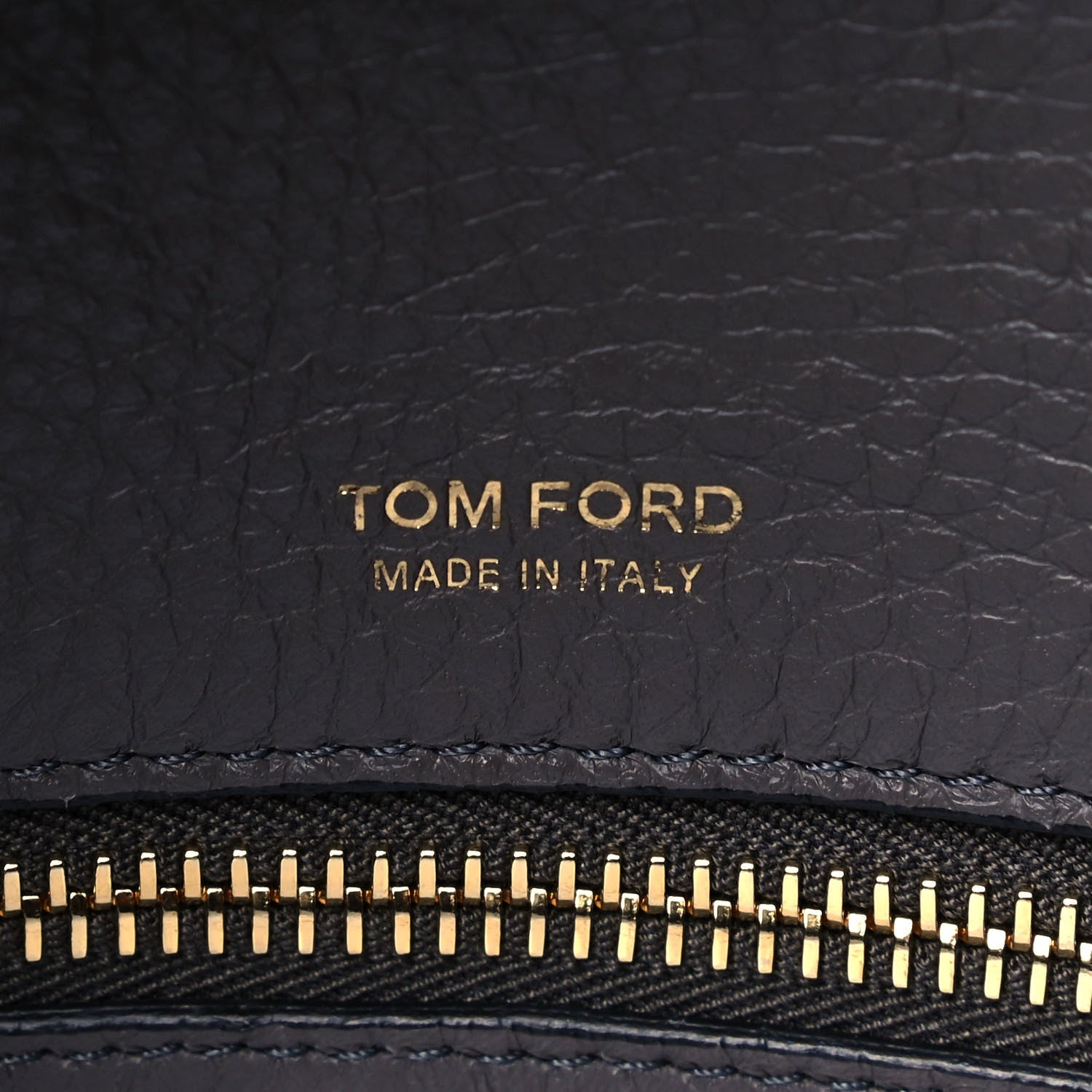 Tom Ford Grained Calfskin Sedgwick Medium Zipper Tote Graphite 6 of 8