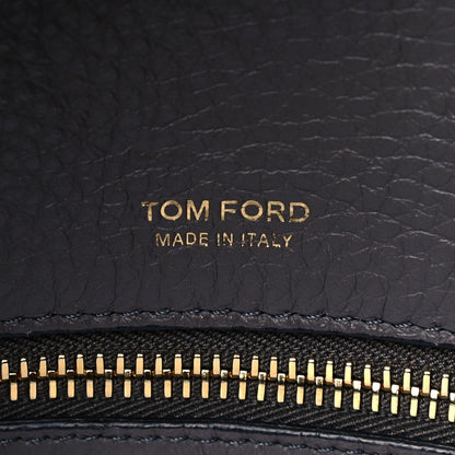 Tom Ford Grained Calfskin Sedgwick Medium Zipper Tote Graphite 6 of 8