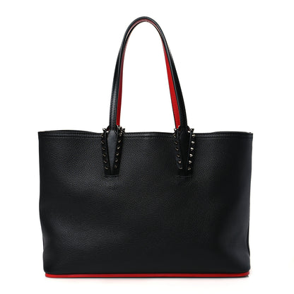 Christian Louboutin Calfskin Spikes Small East West Cabata Tote Black 3 of 12