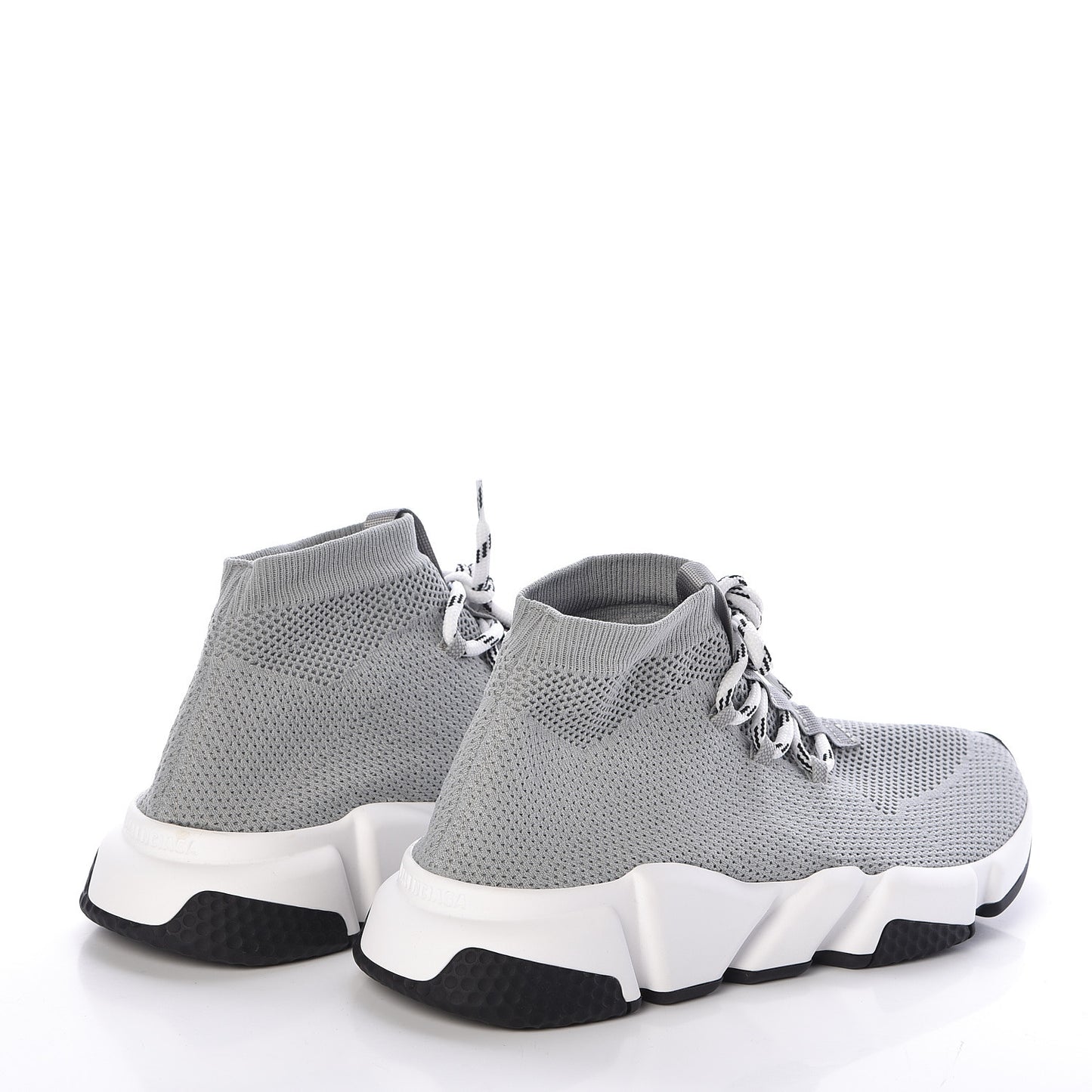Knit Womens Speed Lace Up Sneakers 41 Gris