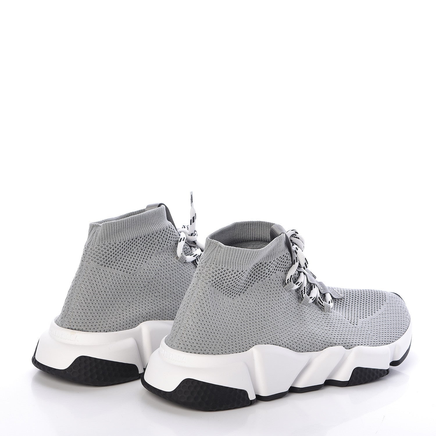 Balenciaga Knit Womens Speed Lace Up Sneakers 41 Gris 4 of 8