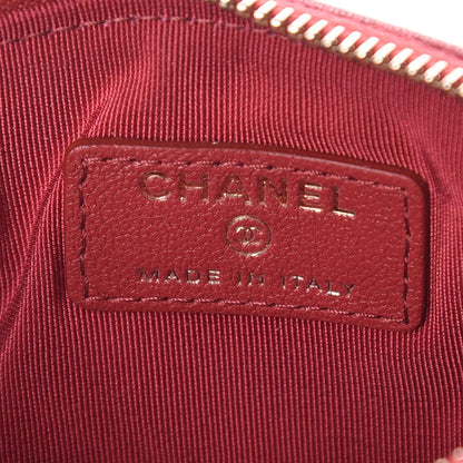 Chanel Sheepskin Quilted Small Vintage Mademoiselle Cosmetic Case Red 8 of 10