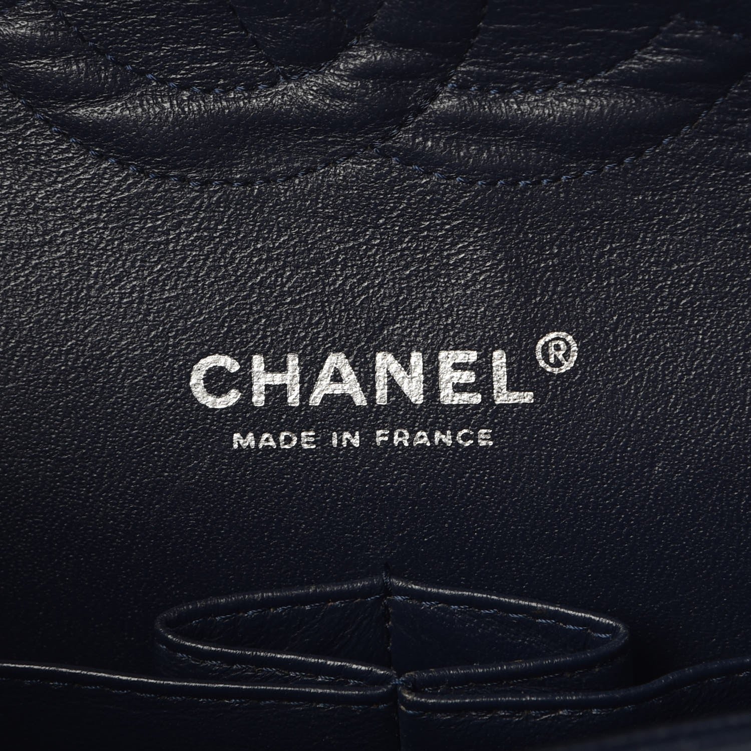 Chanel Patent Quilted Medium Double Flap Navy Blue 6 of 8