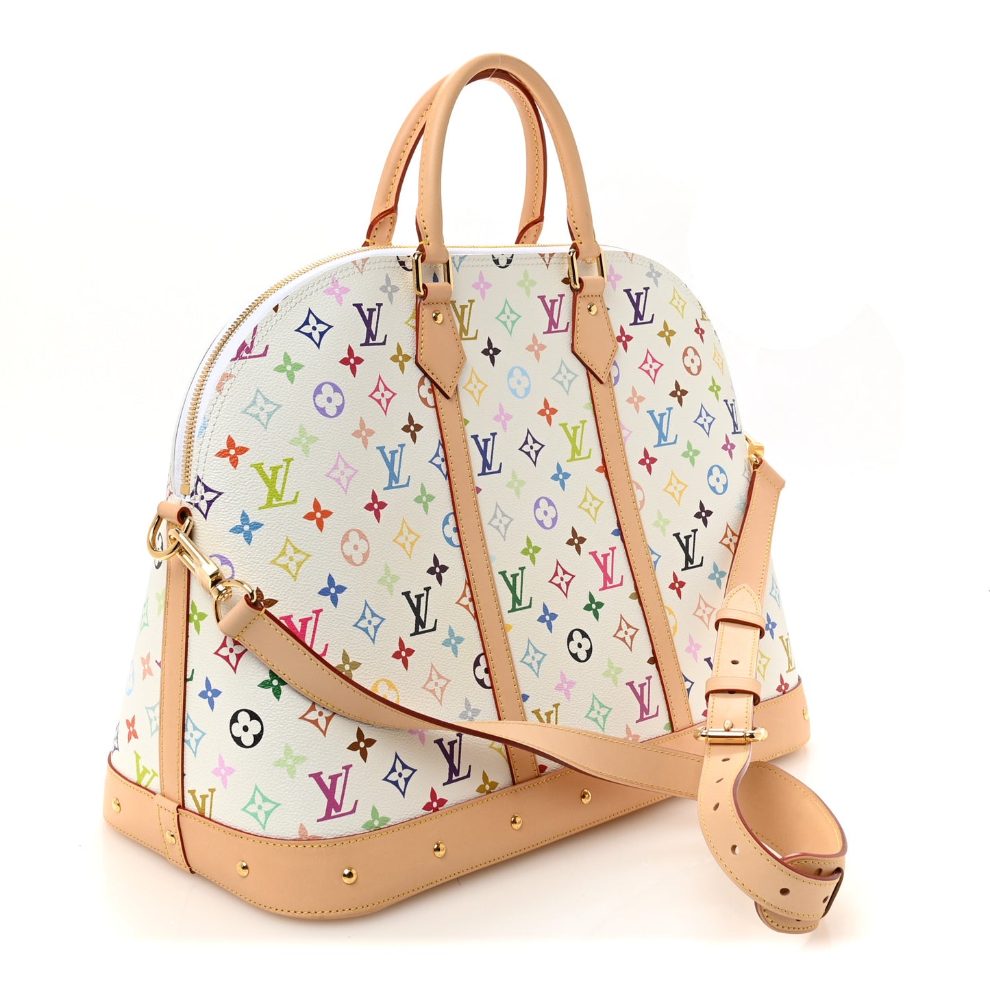LV x TM Monogram Multicolor Alma Travel White