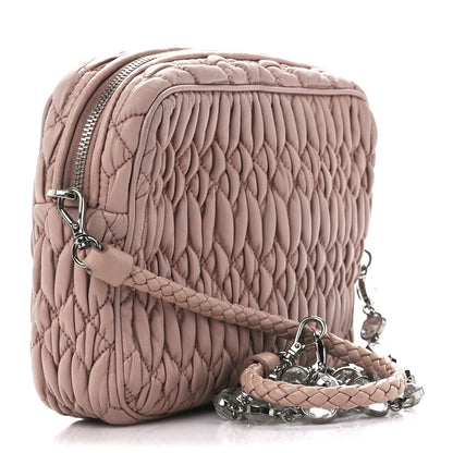 Miu Miu Nappa Matelasse Crystal Camera Bag Cammeo 3 of 11