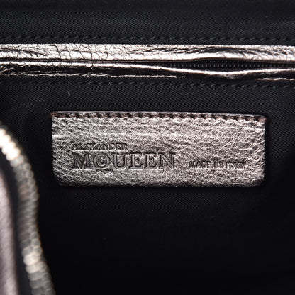 Alexander McQueen Metallic Lambskin De Manta Clutch Gun 6 of 10