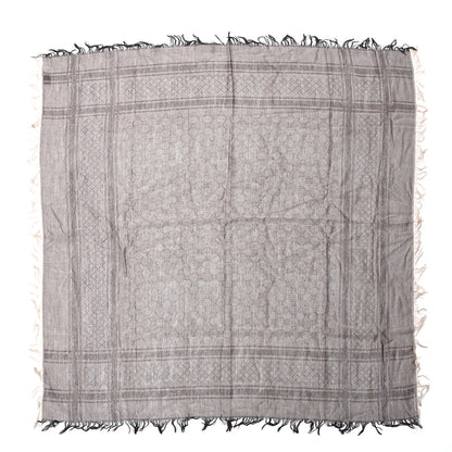 Gucci Wool Silk GG Monogram Diamante Plaid Surviee Shawl Beige Dark Brown 1 of 3
