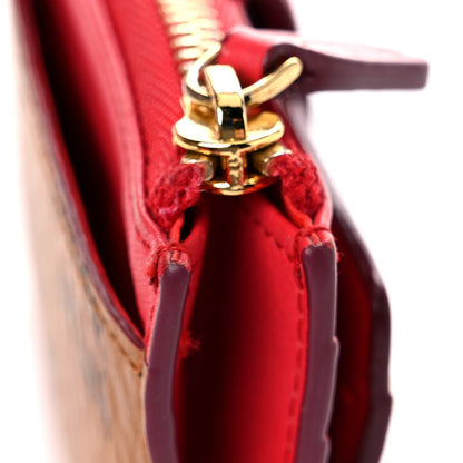 MCM Visetos Patricia Card Case Cognac Red 14 of 16