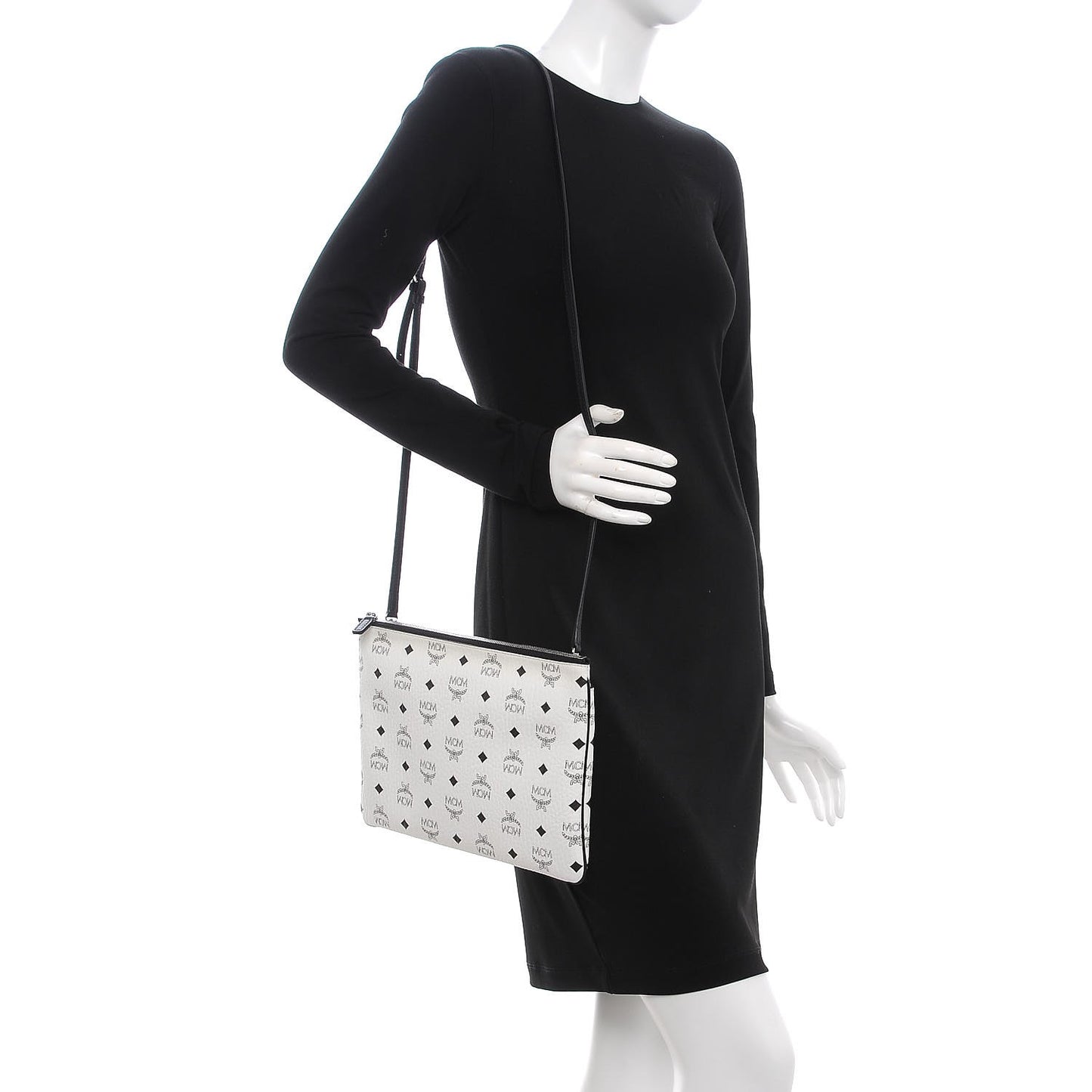 Visetos Large Crossbody Black White