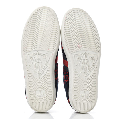 Gucci Terry Cloth GG Monogram Web Womens Ace Sneakers 36.5 Blue Red 5 of 16