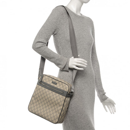 Gucci GG Plus Monogram Medium Messenger Bag Ecru Grigio 2 of 7