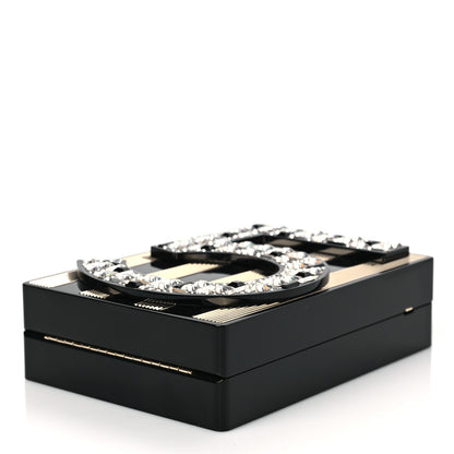 Chanel Plexiglass Strass Mosaic No 5 Minaudière Clutch Black Gold 7 of 7