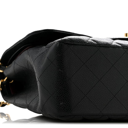 Chanel Caviar Quilted Jumbo Double Flap Black 9 of 16