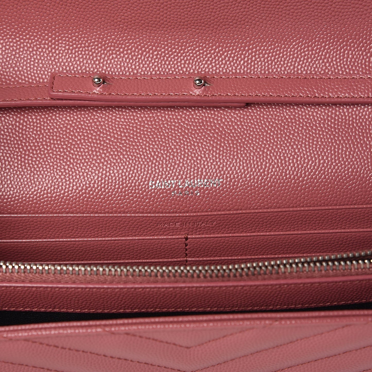Grain De Poudre Matelasse Chevron Monogram Chain Wallet Mystic Rose