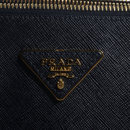 Prada Saffiano Lux Small Double Zip Tote Nero Black 8 of 12
