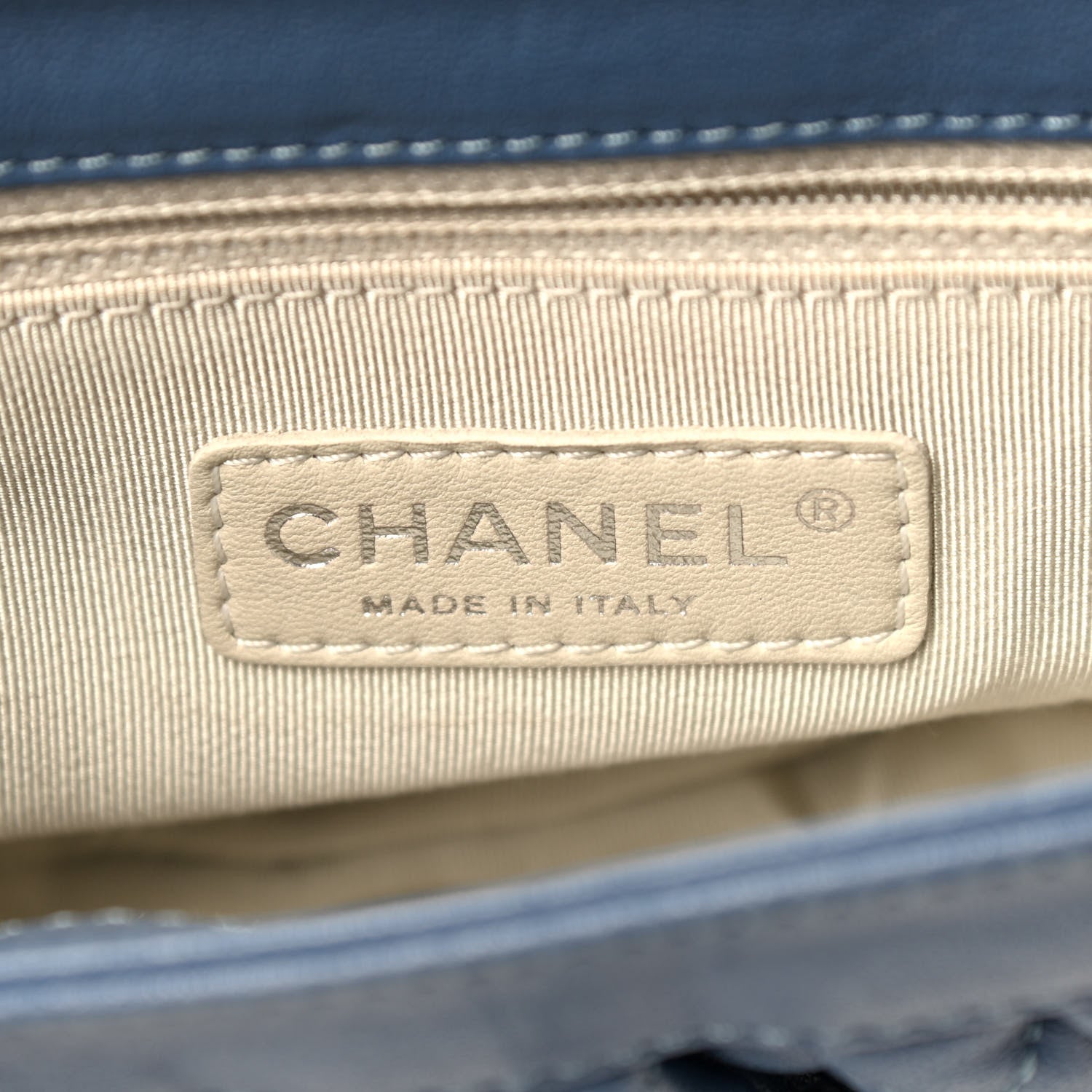 Chanel Washed Lambskin Quilted Mini Chain Around Messenger Blue 5 of 7