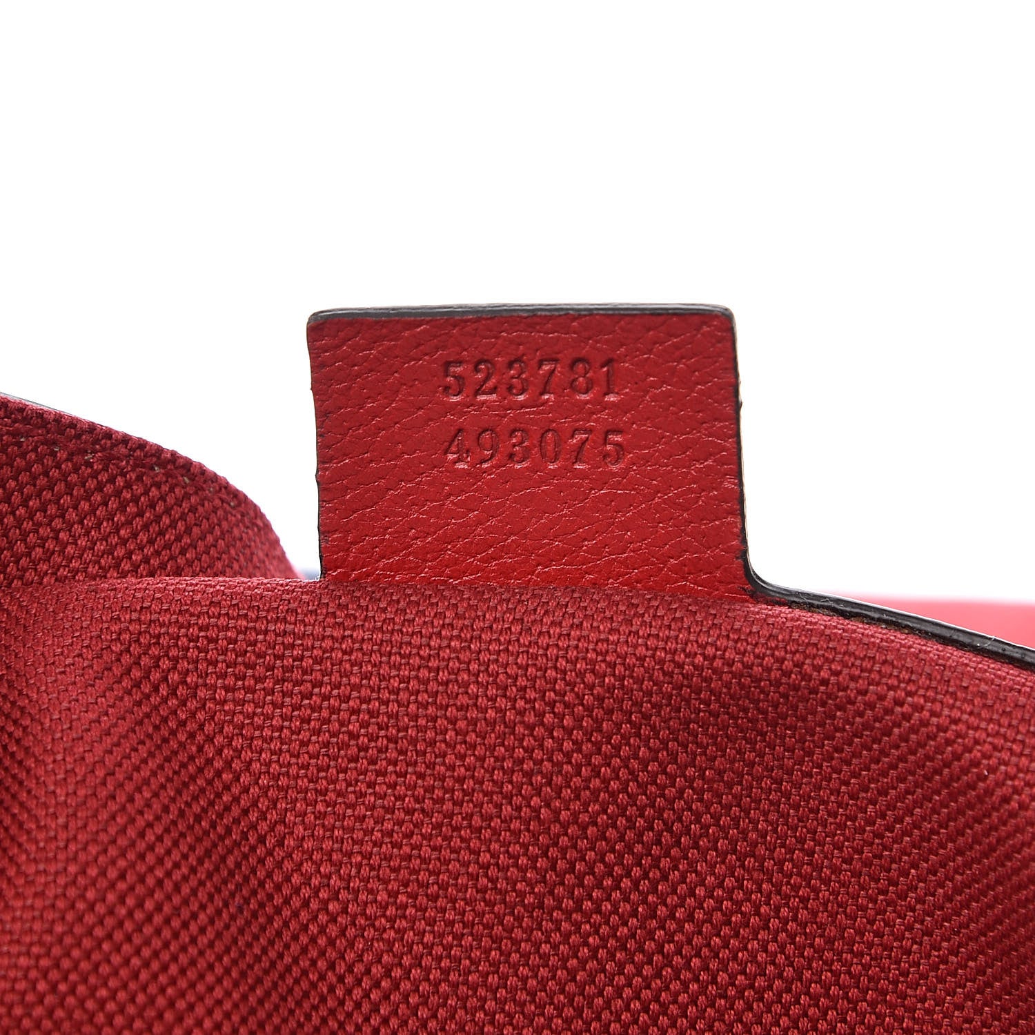 Gucci Canvas Calfskin Sylvie Stripe Logo Mens Tote Red White Blue 7 of 9
