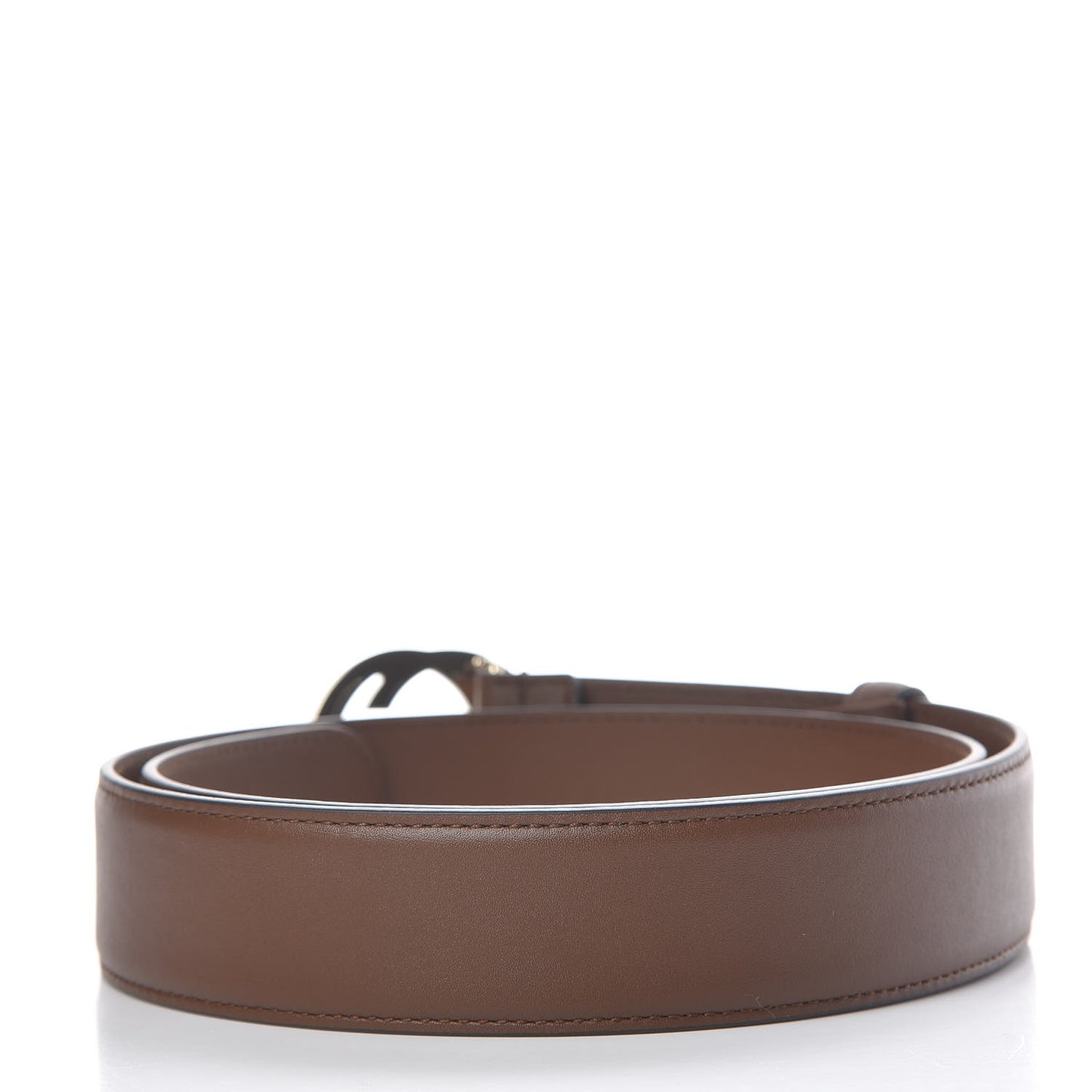Calfskin Interlocking G 37mm Belt 85 34 Nut Brown