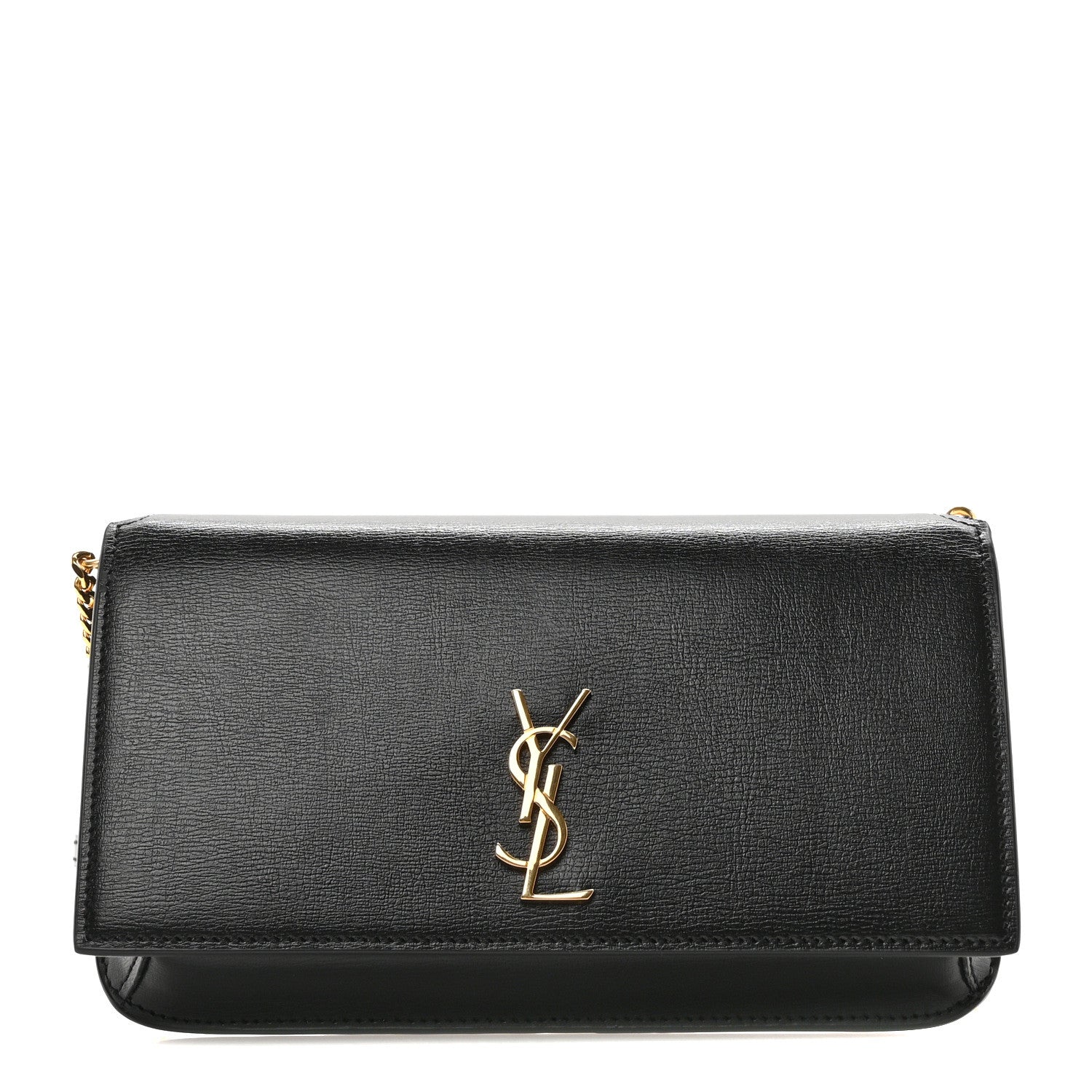 Saint Laurent Smooth Calfskin Monogram Phone Holder Crossbody Black 1 of 9