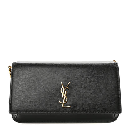Saint Laurent Smooth Calfskin Monogram Phone Holder Crossbody Black 1 of 9