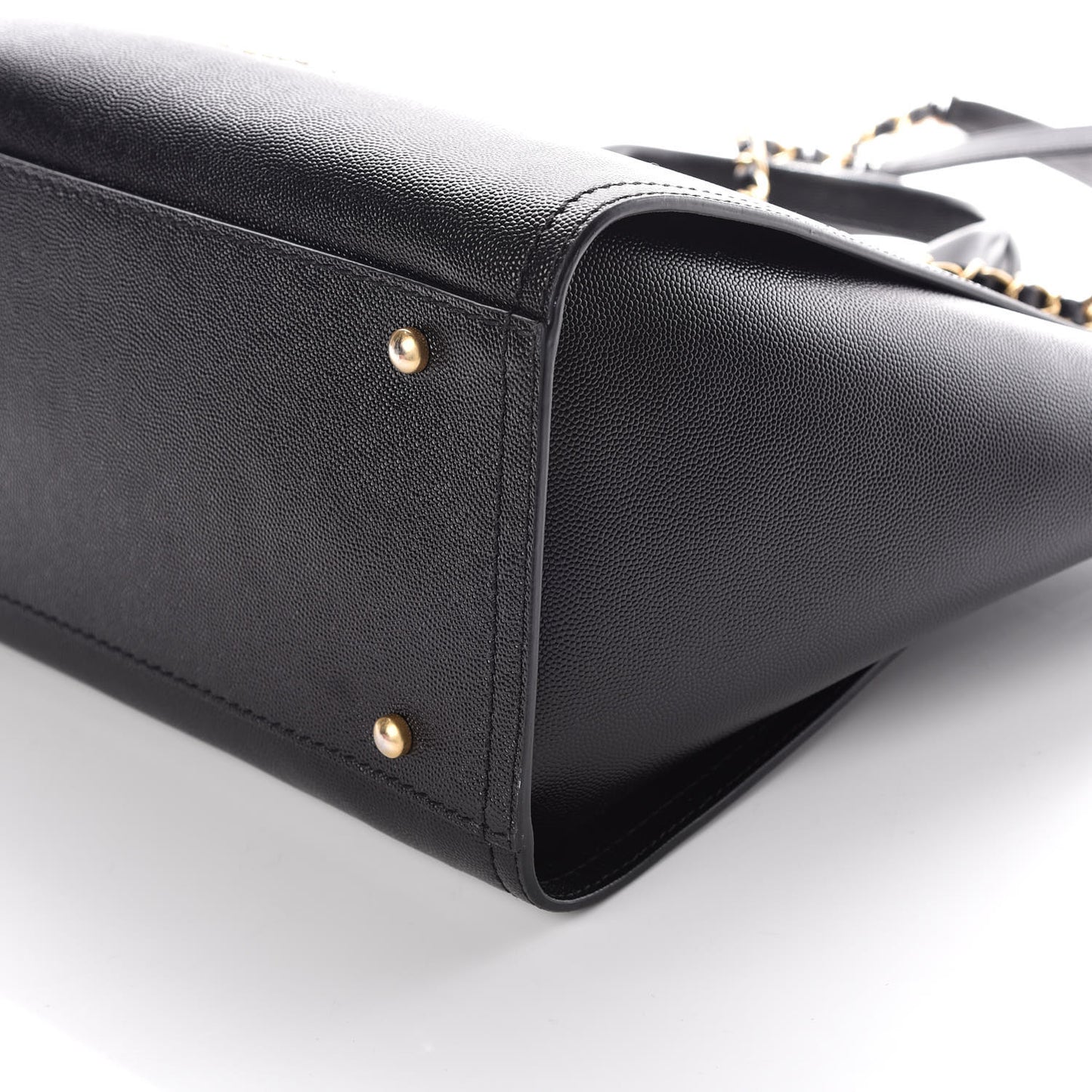 Caviar Small Studded Deauville Tote Black