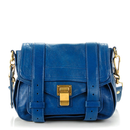 Proenza Schouler Lambskin PS1 Pouch Messenger Bag Peacock Blue 1 of 8
