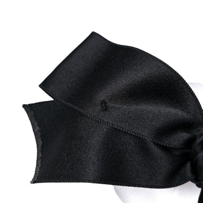 Chanel Silk Satin Camellia Bow Brooch Black White 4 of 6