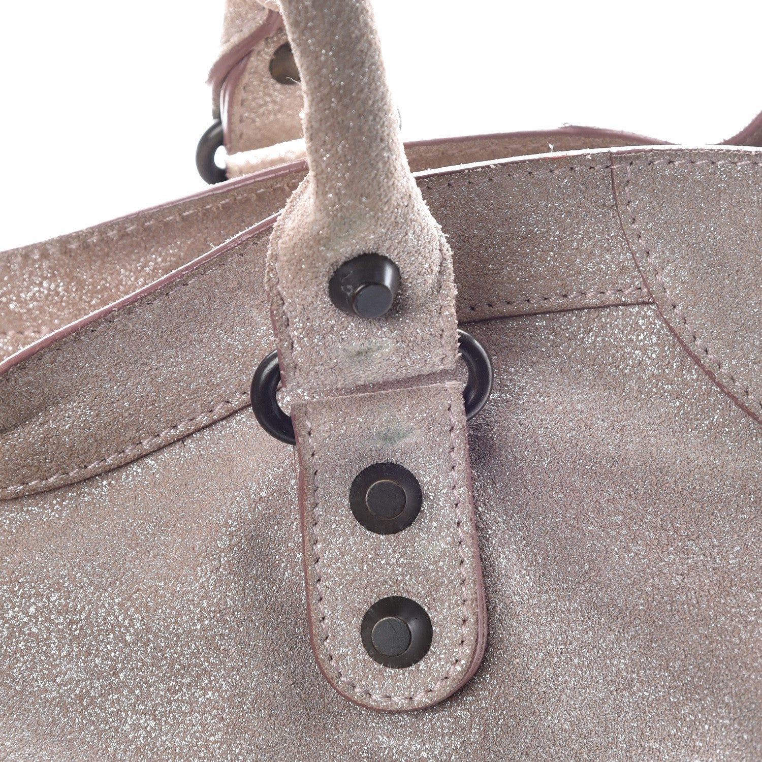 Balenciaga Metallic Craquele Calfskin Classic Hardware City Bois de Rose 29 of 33