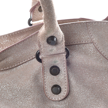 Balenciaga Metallic Craquele Calfskin Classic Hardware City Bois de Rose 29 of 33