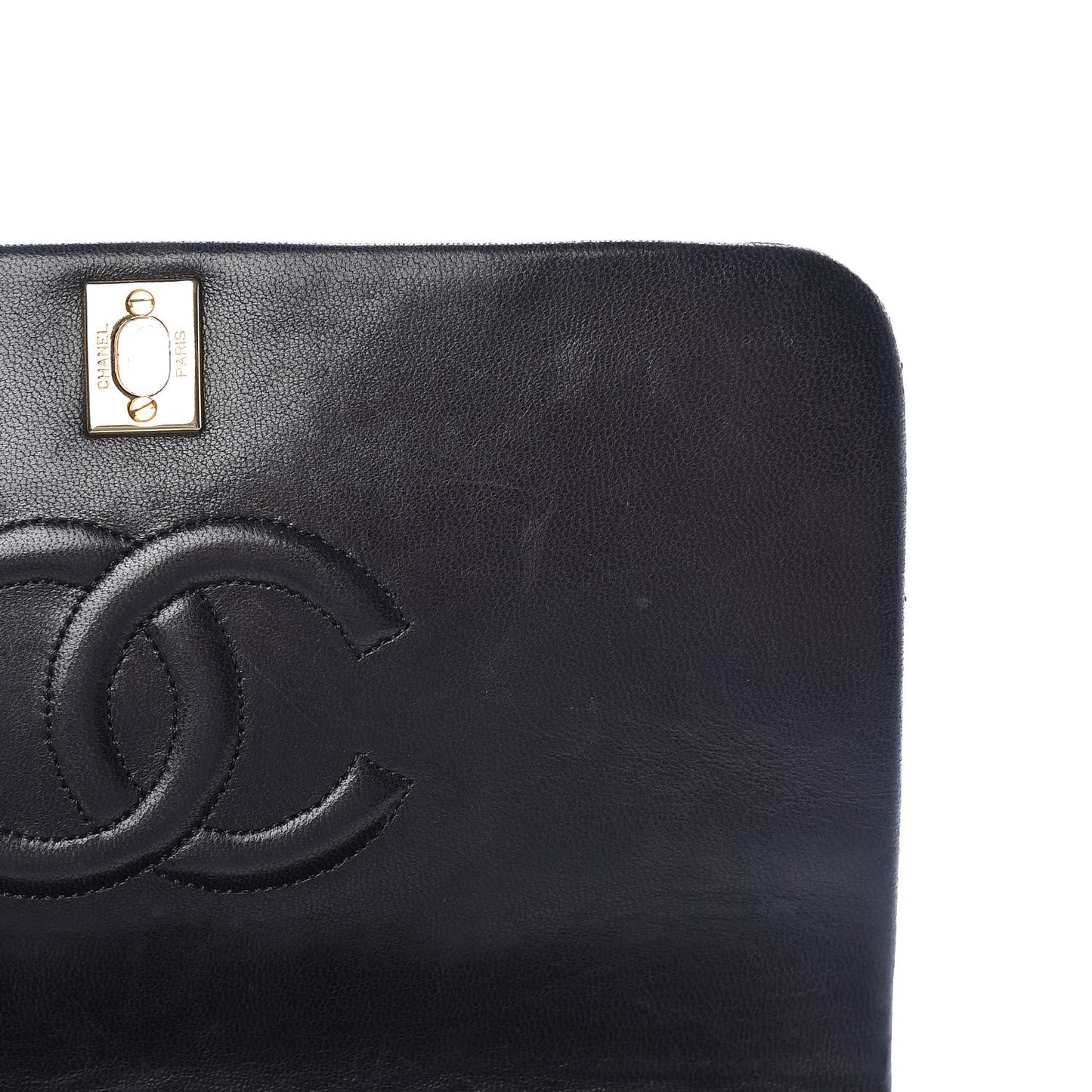 Lambskin Quilted Small Single Flap Black