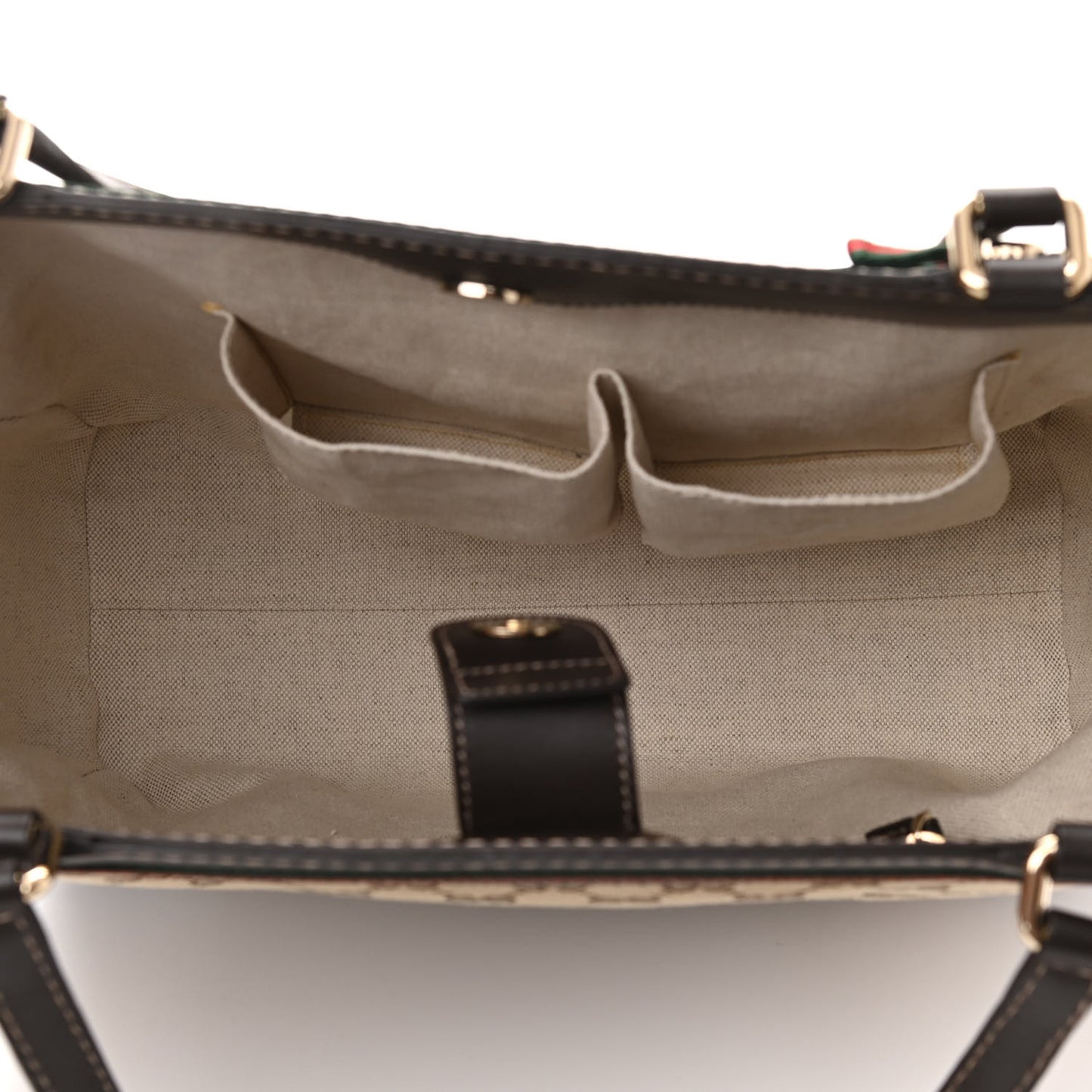 Monogram Web Medium Mayfair Tote Dark Brown