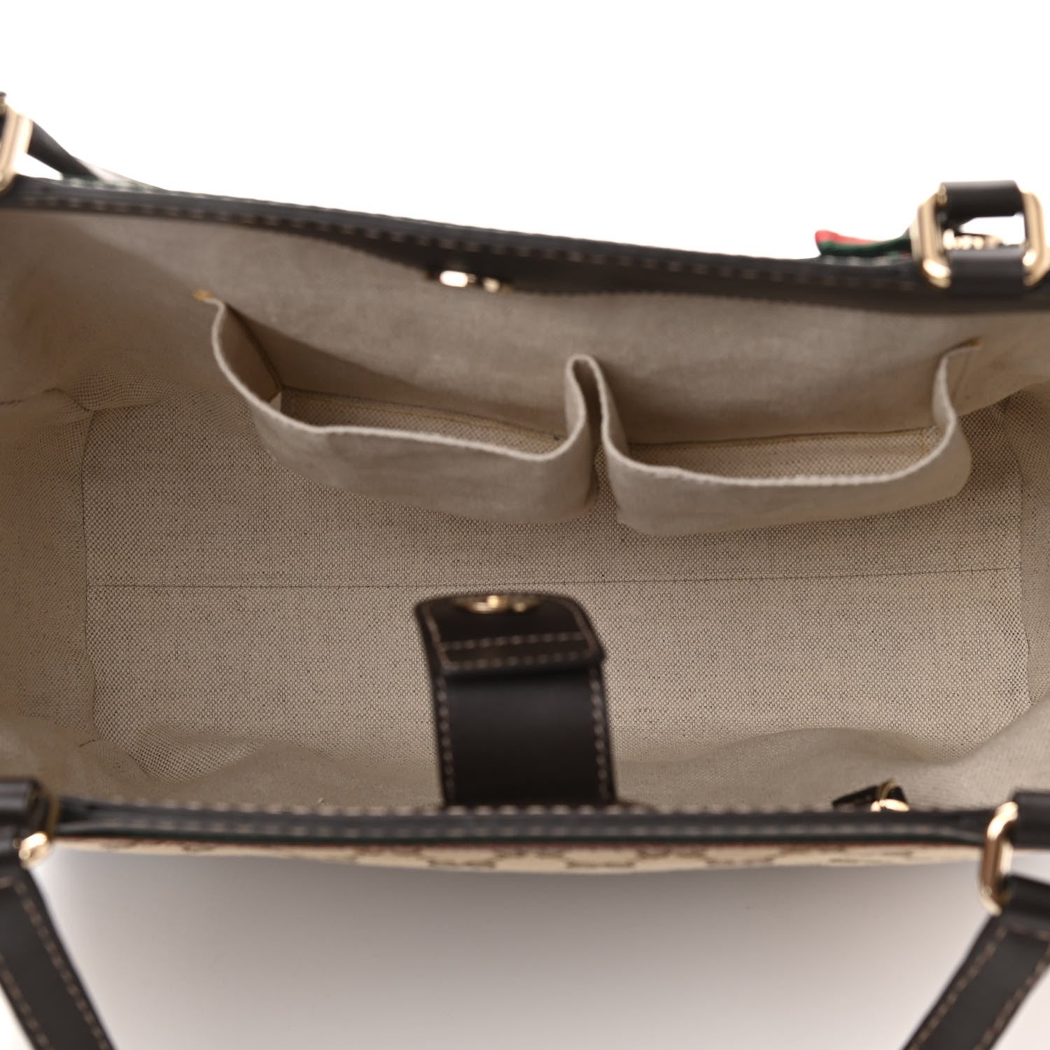 Gucci Monogram Web Medium Mayfair Tote Dark Brown 5 of 11