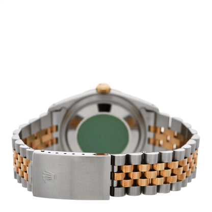 Rolex Stainless Steel 18K Yellow Gold 36mm Oyster Perpetual Datejust Watch Silver Roman 16233 3 of 6
