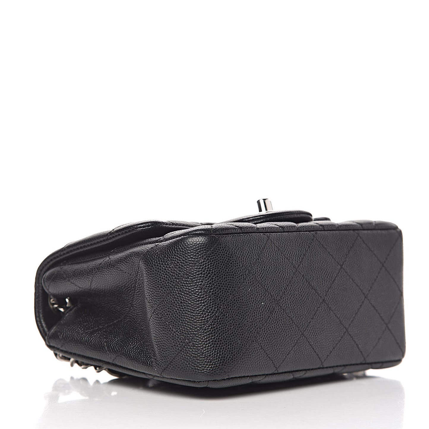 Caviar Quilted Mini Square Flap Black