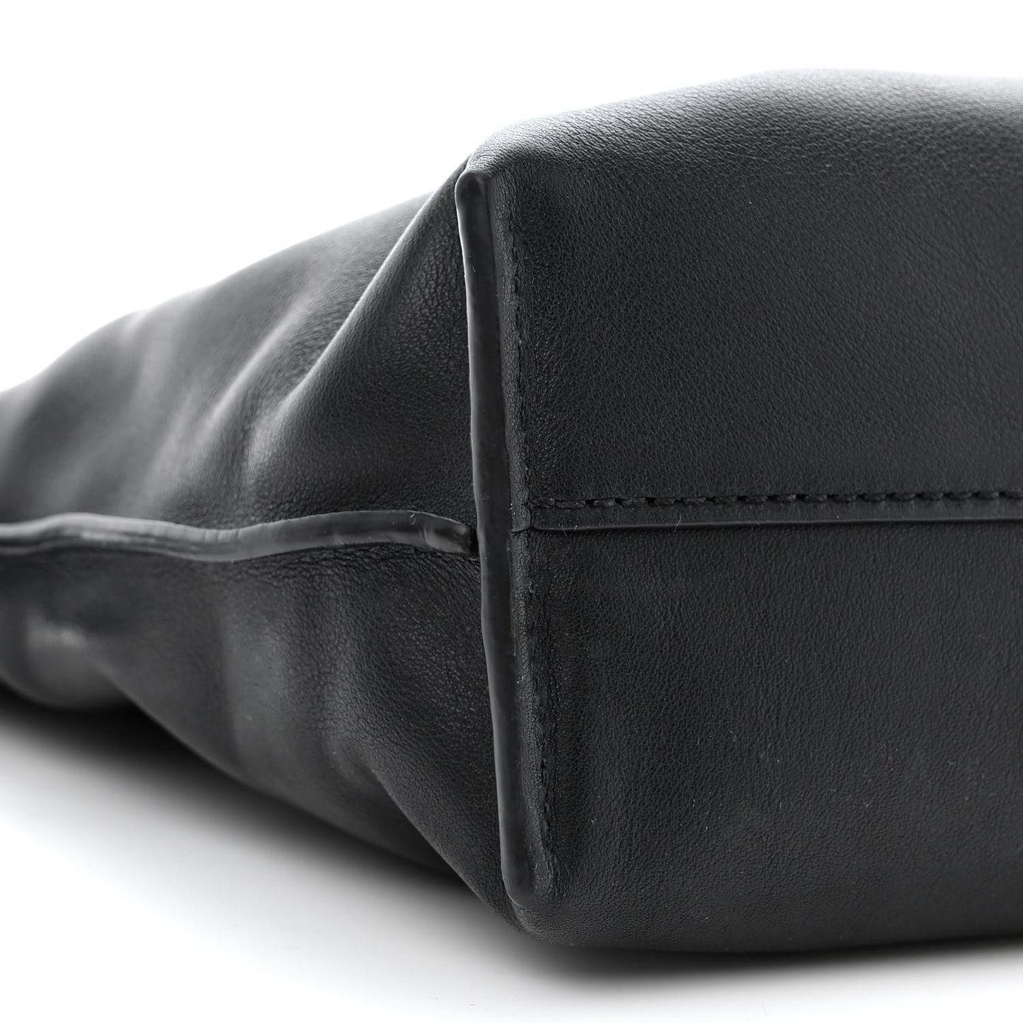 Nappa Calfskin Mini Flamenco Knot Clutch With Chain Black