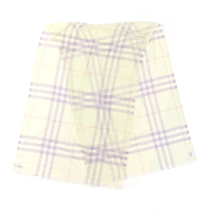 Burberry Wool Silk Giant Check Lightweight Scarf Limestone 2 of 4