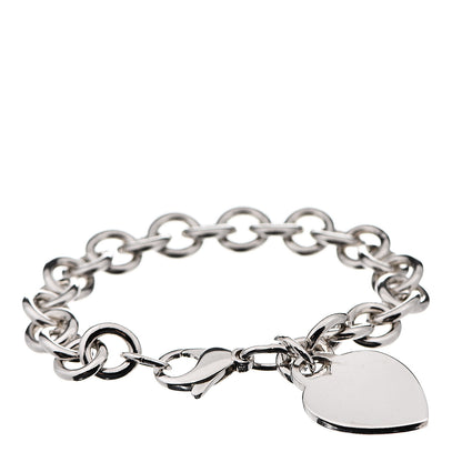 Tiffany Sterling Silver Heart Tag Charm Bracelet 1 of 3