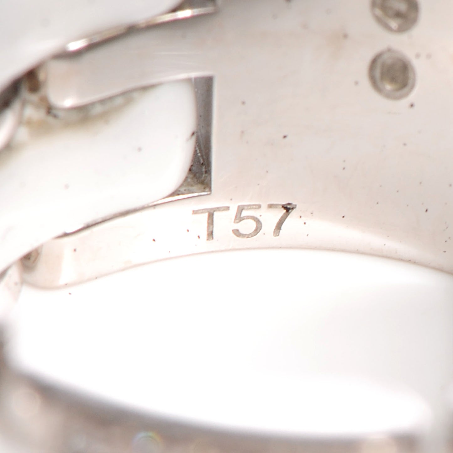 18k White Gold Diamond Ceramic Large Ultra Ring White 7.5
