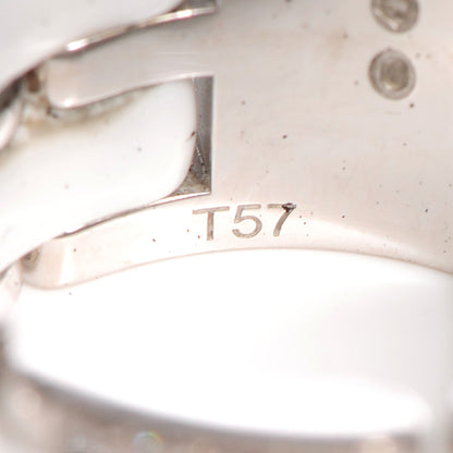 Chanel 18k White Gold Diamond Ceramic Large Ultra Ring White 7.5 3 of 7