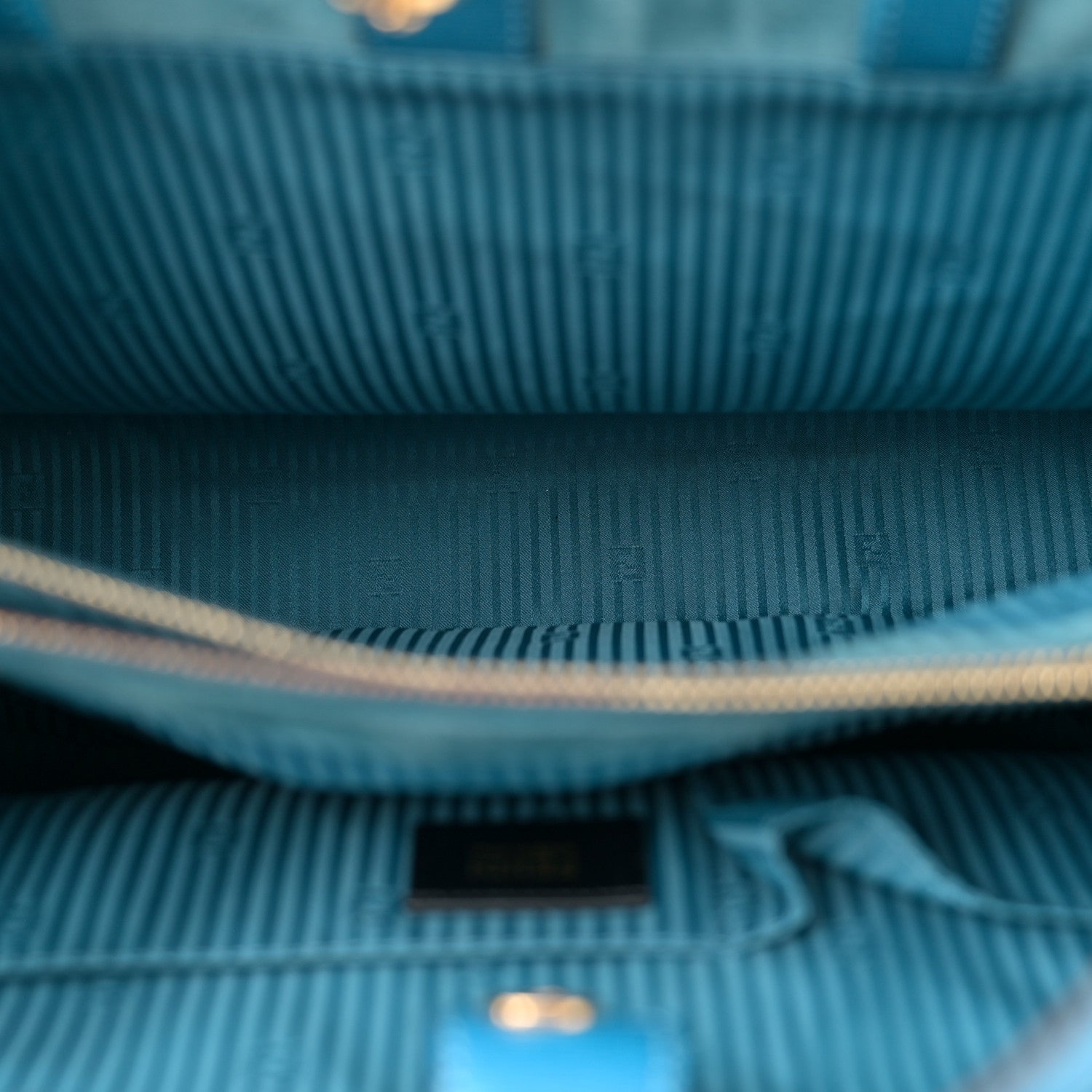 Fendi Vitello Elite Regular 2Jours Tote Blue Cobalto 5 of 12