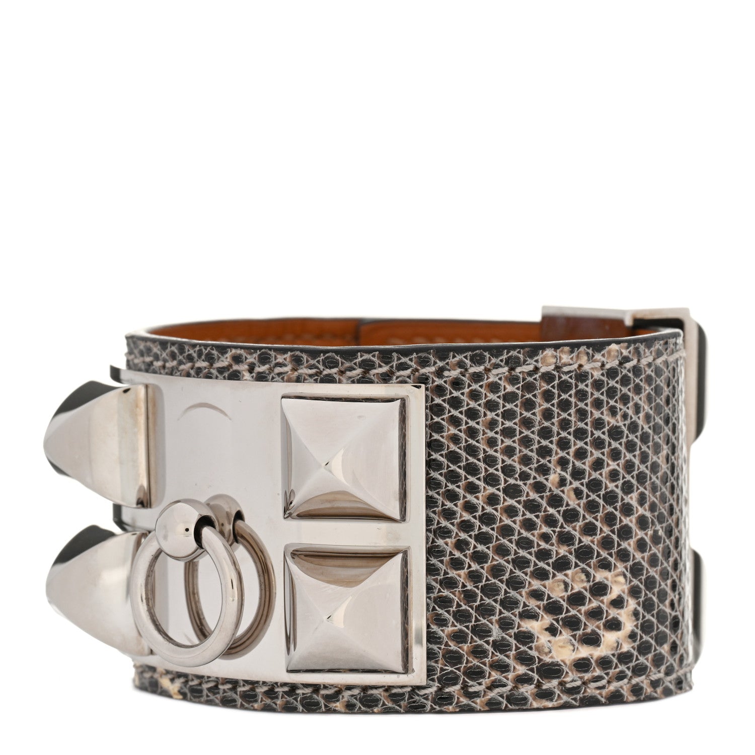 Hermes Lizard Collier de Chien CDC Bracelet T1 Ombre 1 of 6