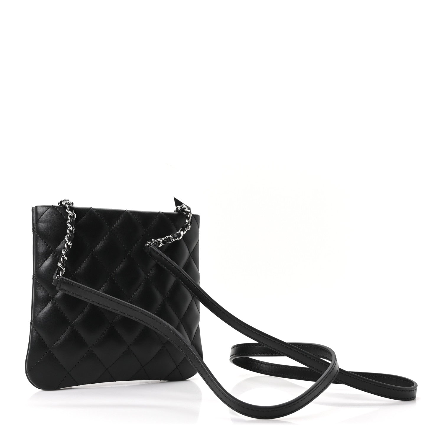 Chanel Lambskin Quilted Uniform Crossbody Bag  Black 3 of 10