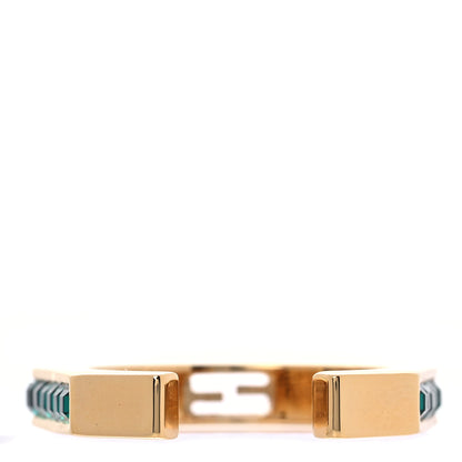 Fendi Metal Crystal F is Fendi Ring L Gold Green 3 of 6