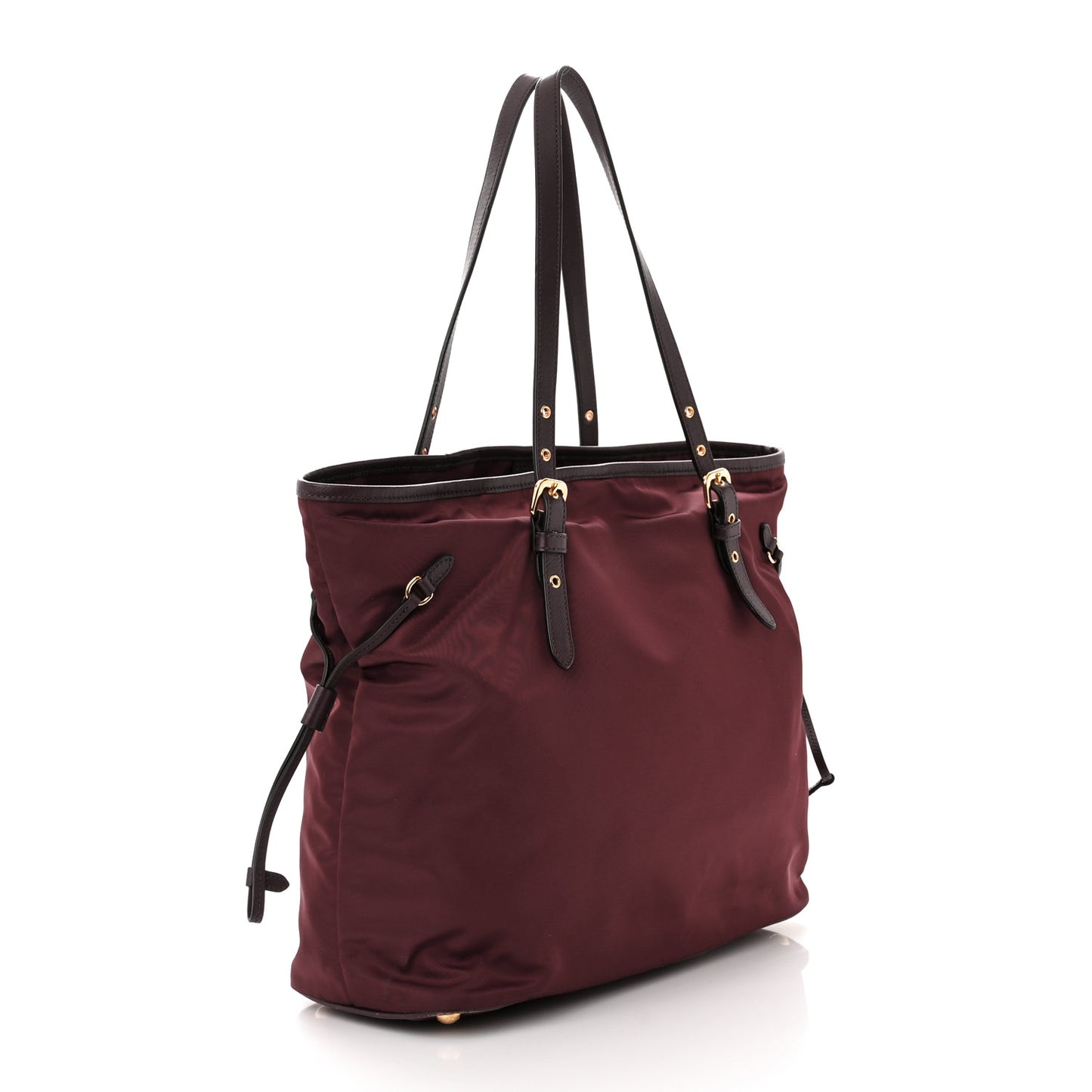 Tessuto Nylon Saffiano Tote Granato