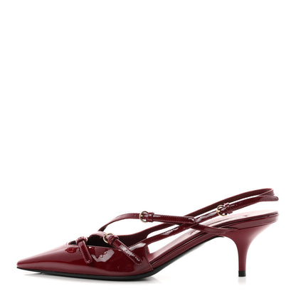 Miu Miu Vernice Buckle 55mm Slingback Pumps 39 Porpora 1 of 8
