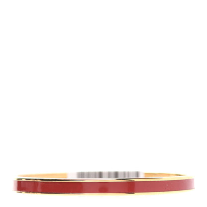 Hermes Enamel Extra Narrow Uni Bracelet 62 Rouge H 3 of 6