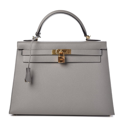 Hermes Epsom Kelly Sellier 32 Gris Mouette 1 of 47