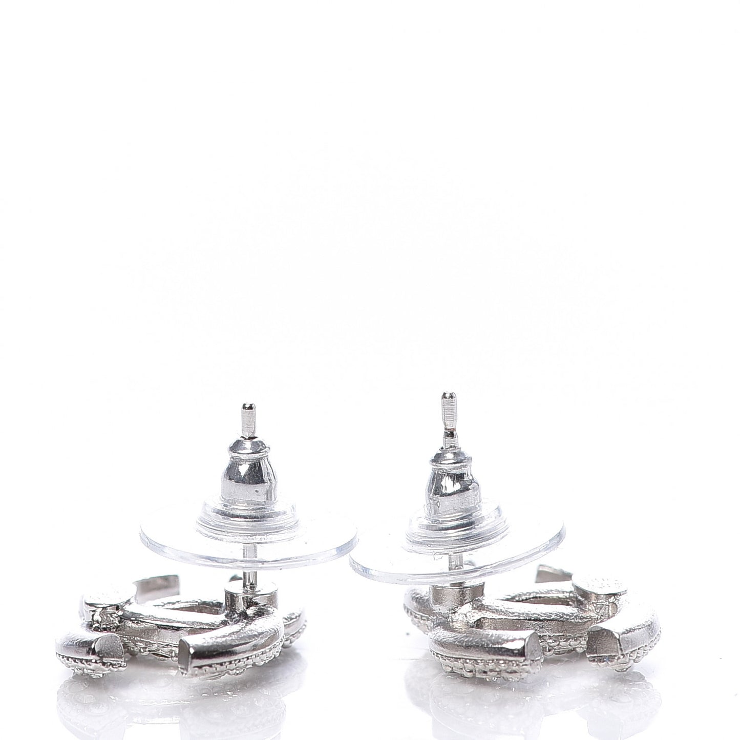 Crystal CC Earrings Silver